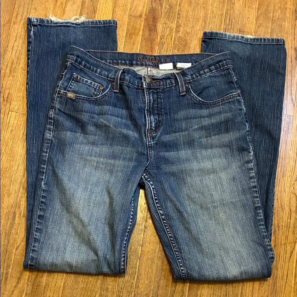 Cruel Girl Rachel Straight Leg Jeans - Mid Blue Wash 9Long